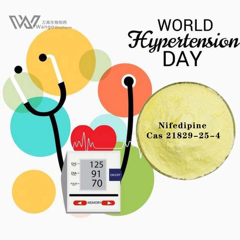 Antihypertensive Antianginal Pharmaceutical Nifedipine USP 99%